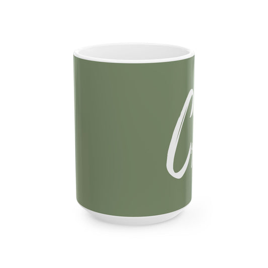 Christ and Coffee | Christian Coffee Mug Green