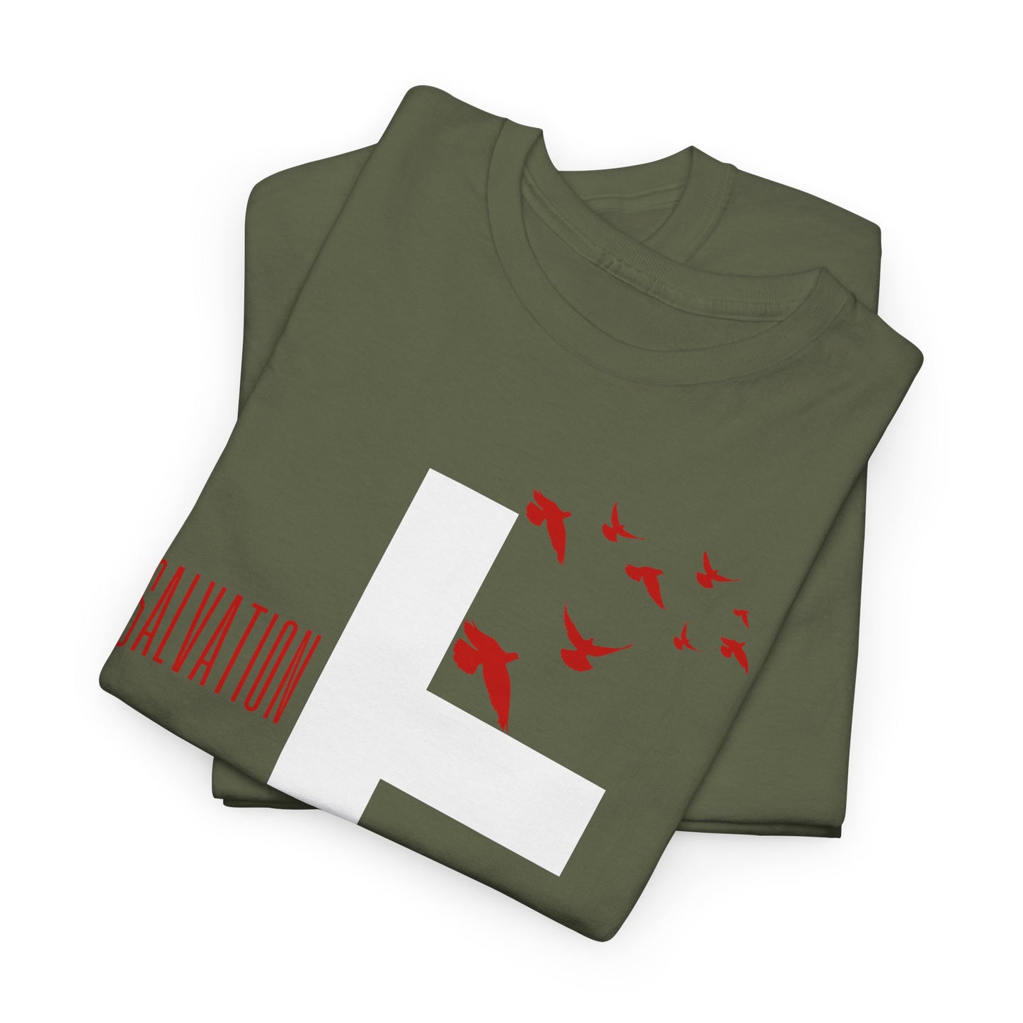 Red Salvation Cross Shirt — Christian T-shirt