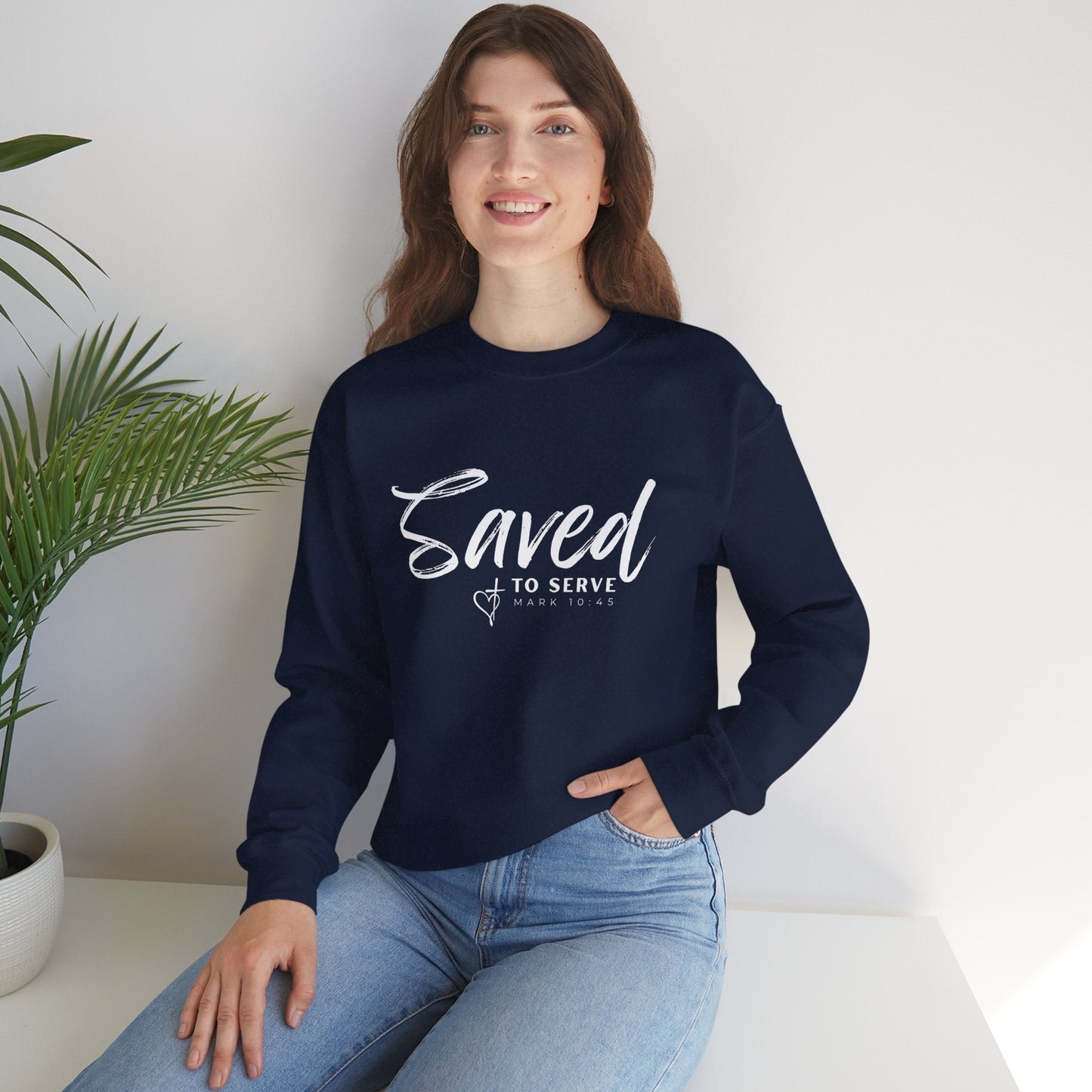 Saved to Serve Crewneck Sweatshirt - Unisex Heavy Blend