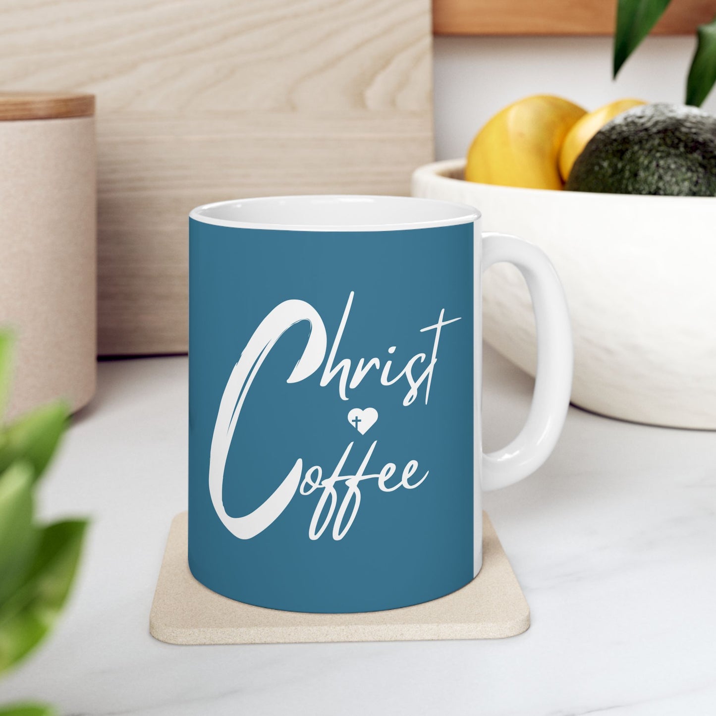 Christ and Coffee | Christian Coffee Mug Blue