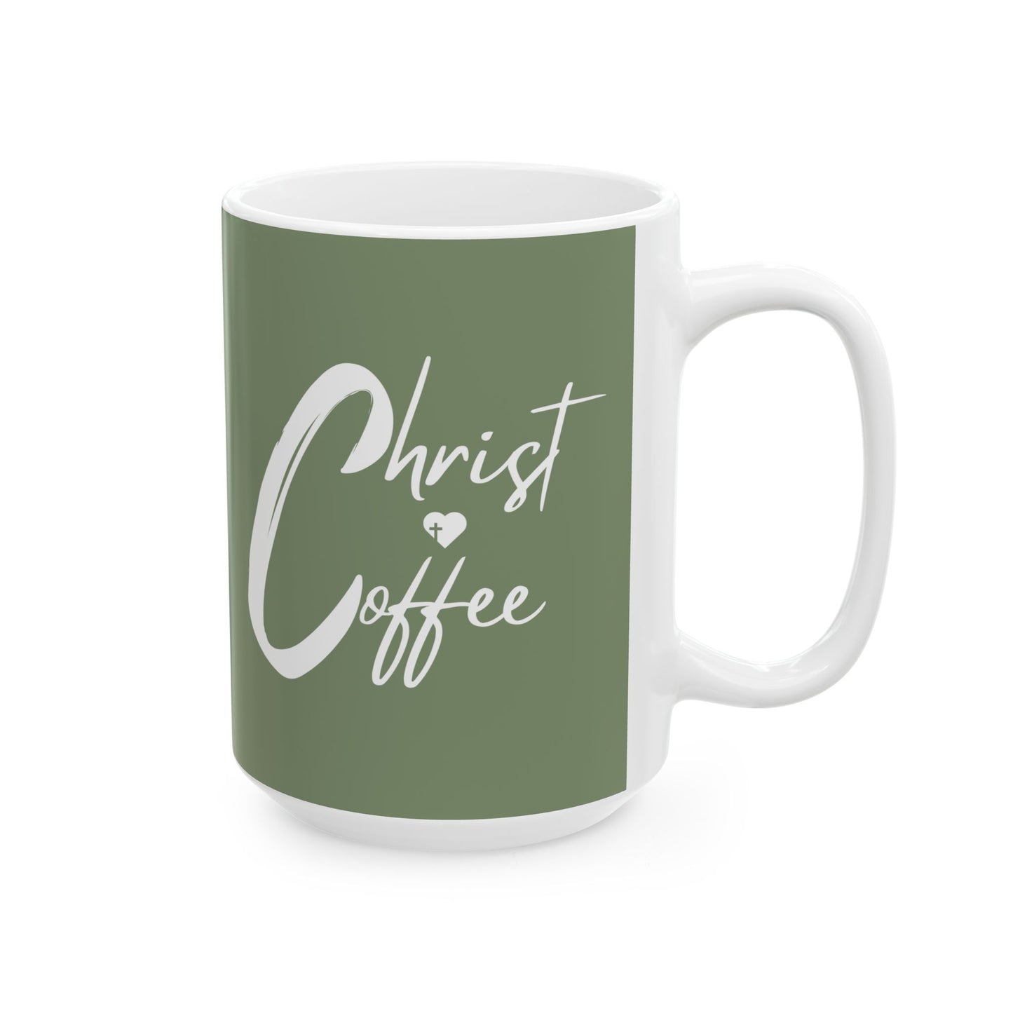 Christ and Coffee | Christian Coffee Mug Green