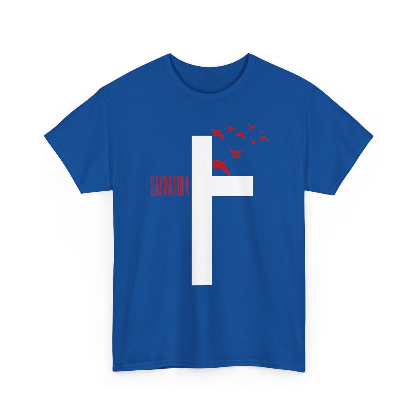 Red Salvation Cross Shirt — Christian T-shirt